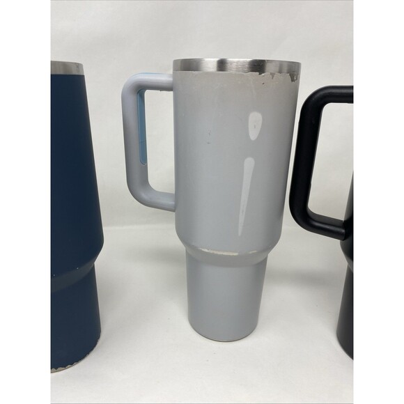 Stanley 40 Oz Tumbler Lot- 3 Tumblers - Blue / Black Gray - Picture 7 of 9